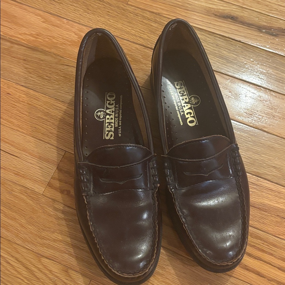 Sebago Dark Brown Leather Loafers